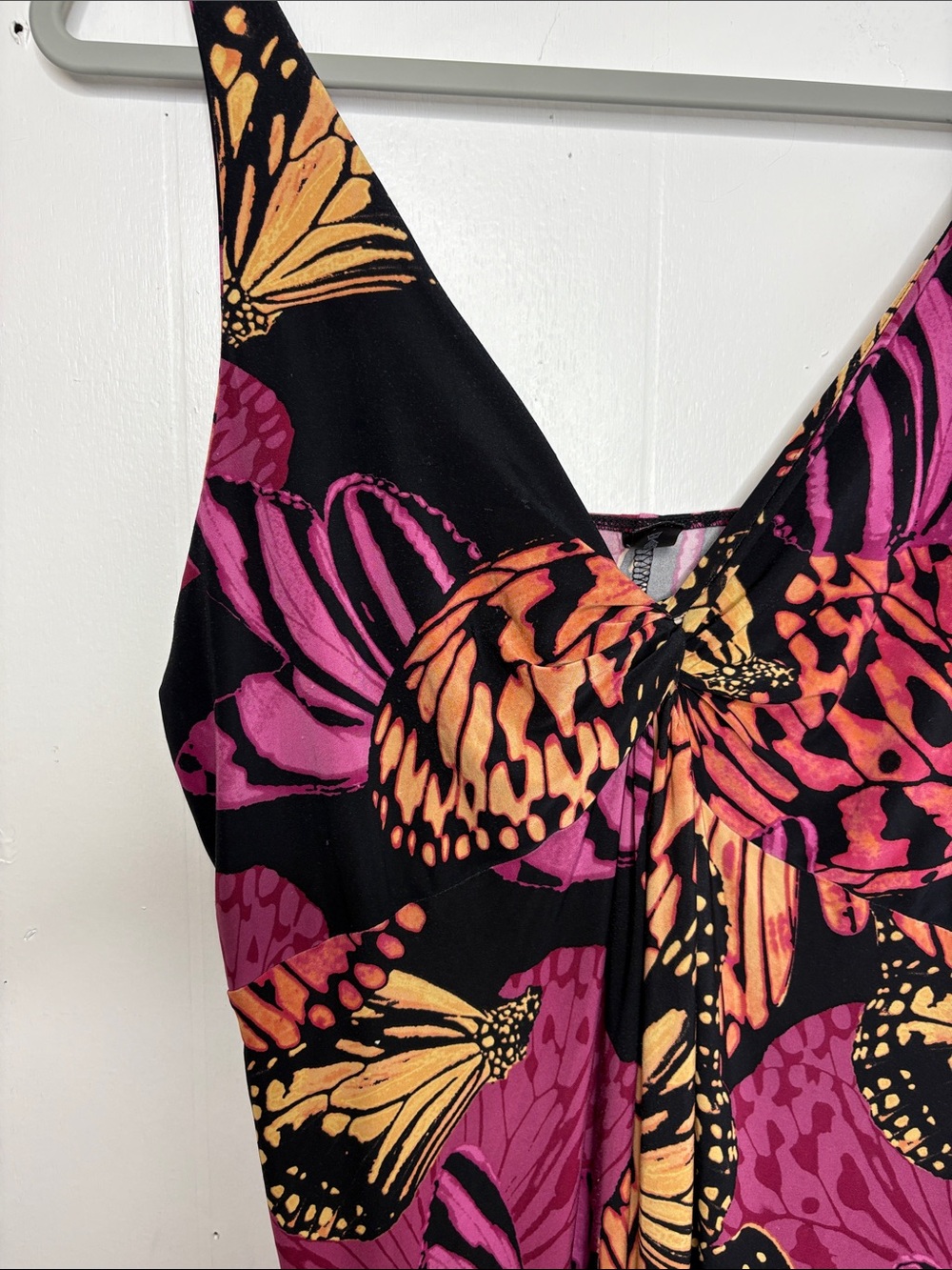 Mix it Dress Womens XL Maxi Butterfly Colorful Travel Resort Vacation Cruise - Picture 5 of 10